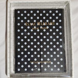 New Isaac Mizrahi LED Trifold Polka Dot Mirror